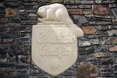 17A Canadian Pacific Spans The World With A Beaver Plaque Outside Banff Springs Hotel